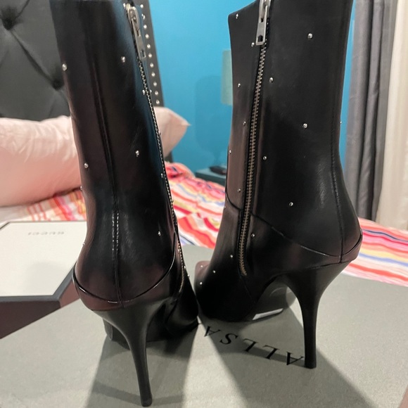 Black leather ALL SAINTS booties - Picture 5 of 5
